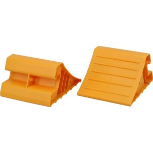 Super Wheel Chock Heavy Duty Yellow Rugged Plastic