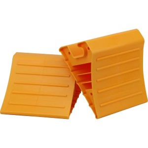 Calço de roda super resistente, amarelo, plástico robusto # XS00016