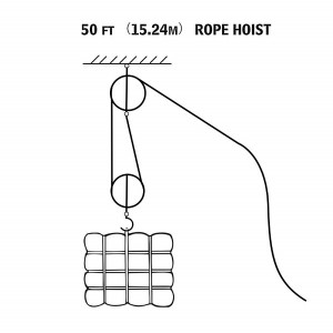 2,000LBS 50FT 소프트 로프 호이스트 #AHLT0001