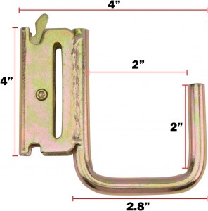 1,200LBS 2″ E Track J Hooks