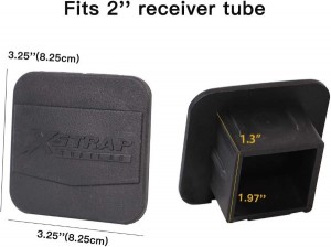 Couvercle d'attelage de remorque de 2 pouces, tube récepteur noir, bouchon d'attelage de remorque # XS00019