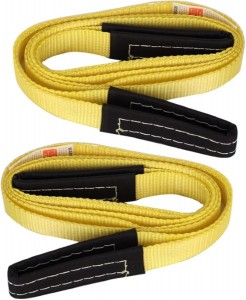 4,000LBS 1″x8FT Lift Sling Web Strap Wear Guard End