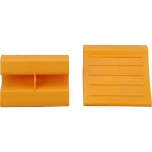 Calço de roda super resistente, amarelo, plástico robusto # XS00016