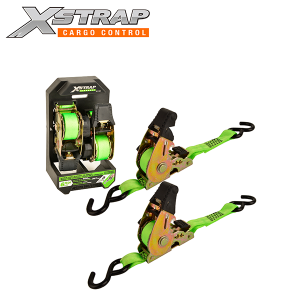 Xstrap 1,500LBS 1″ 6FT Retractable Ratchet Tie Down Straps with Hooks