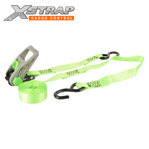 Xstrap 1in 14ft 1500lbs Heavy Duty Plastic Handle Ratchet Tie Downs with Hooks