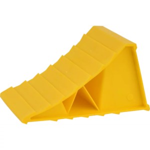 Calço de roda padrão de plástico amarelo resistente #XS00003