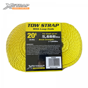 17,000LBS 2″x20FT Heavy Duty Tow Strap พร้อมตะขอ #XS20116