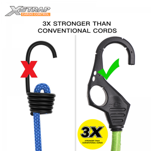 Xstrap 3X Elastic Bungee Cords with Finger Hook