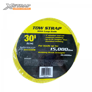 15,000LBS 3″x30FT สายรัดลากสำหรับงานหนักพร้อม Cordura Eyes #XS41100