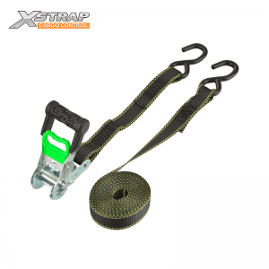 Xstrap 3,000LBS 1″x15FT Ratchet Tie Down Strap with Hooks