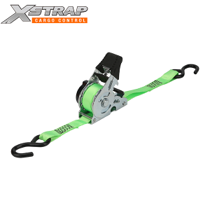 Xstrap 1,500LBS 1″ 6FT Retractable Ratchet Tie Down Straps with Hooks